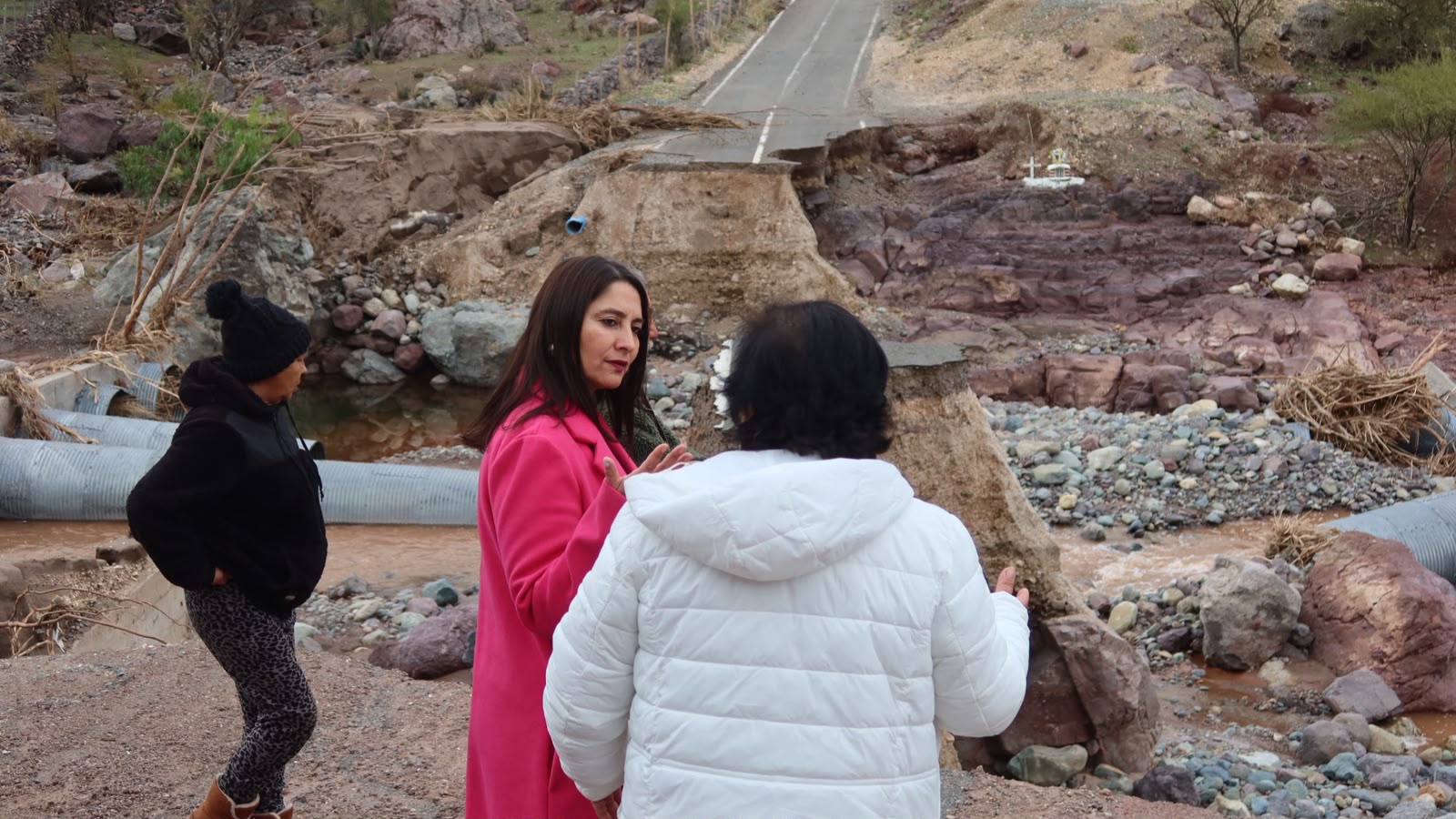 Diputada Castillo exige puente definitivo para 100 familias aisladas en Combarbalá — foto 1