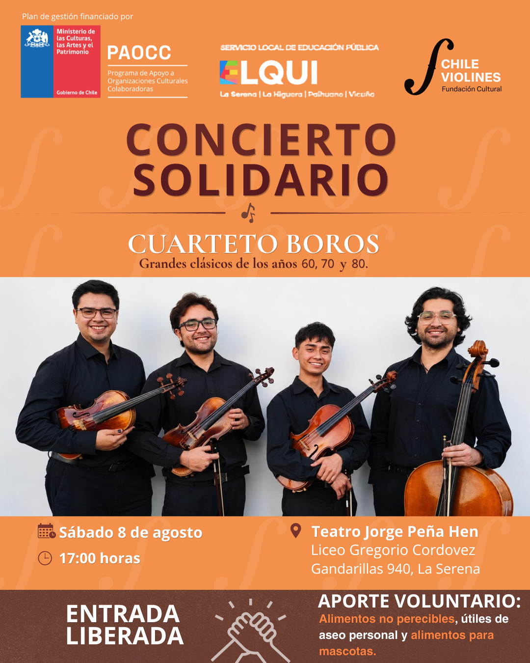 Concierto solidario reunirá ayuda para familias rurales afectadas por sistema frontal