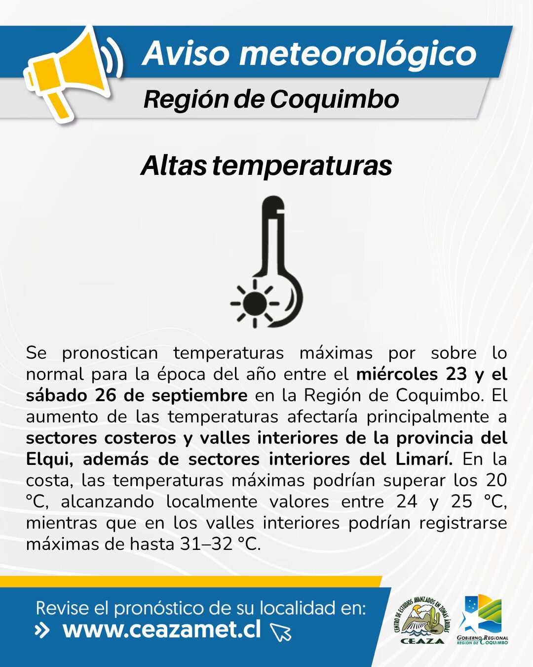 CEAZA advierte altas temperaturas entre el 23 y 26 de septiembre en Coquimbo — foto 4