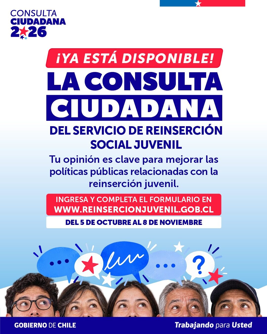 Servicio de Reinserción Social Juvenil lanza consulta ciudadana hasta noviembre — foto 1
